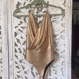 Sexy gold top- very Studio 54